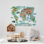 muursticker-wereld-dieren-kidzstijl