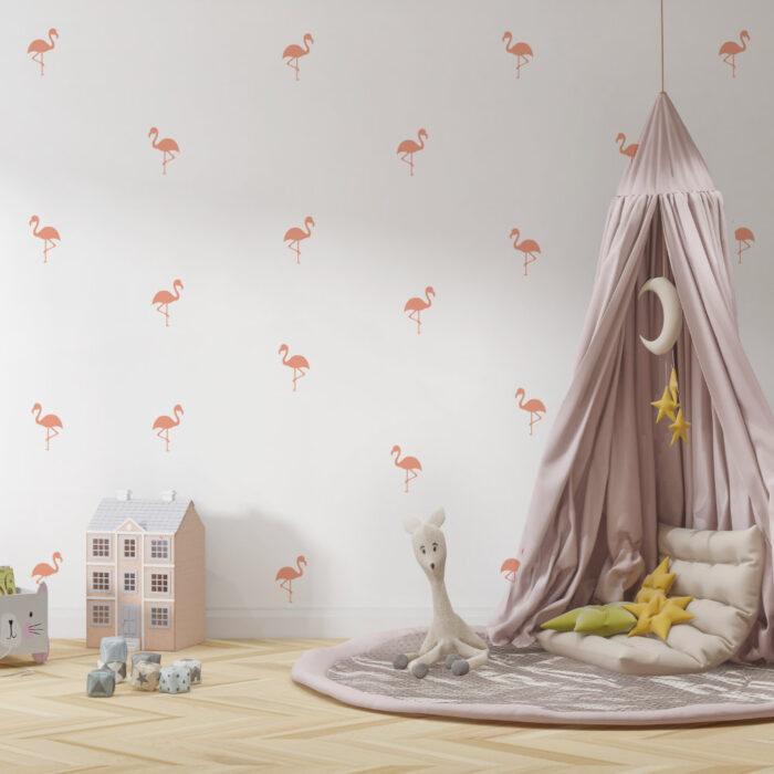 muurstickers-flamingos-klein-kidzstijl muurstickers-flamingos-klein-kidzstijl