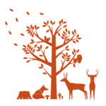 muurstickers-bosdieren-boom