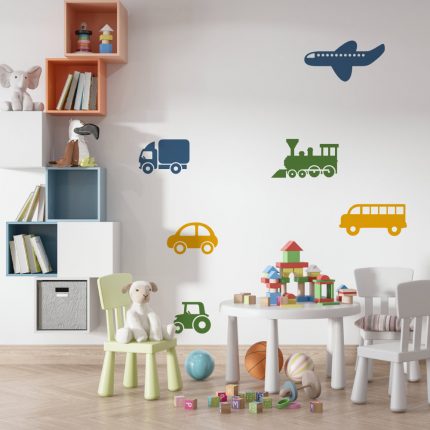 muurstickerset-voertuigen-trein-tractor-kidzstijl