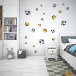 muurstickerset-voetballen-goud-kidzstijl