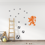 Muursticker Oranje WK Leeuw - Afbeelding 2