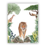 Poster Tijger in de jungle