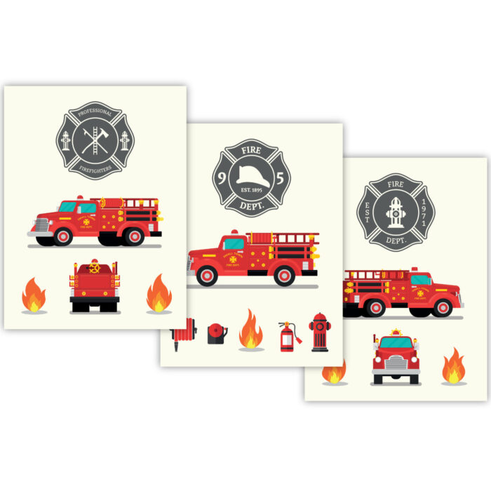 posterset-brandweer Posterset Brandweer - Afbeelding 1