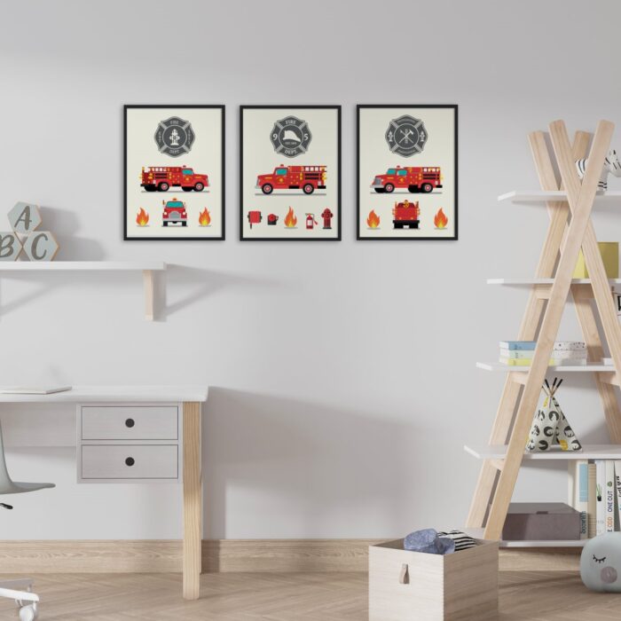posterset-brandweer-kidzstijl Posterset Brandweer - Afbeelding 2