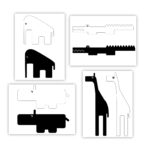 posterset-dieren-zwart-wit