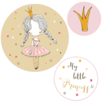 prinses-tekst-muurstickerset-rond