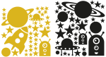Muurstickers Ruimteset Groot | twee kleuren - Afbeelding 4