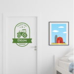 tractor-naam-muursticker-kidzstijl