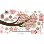 Muursticker Tak met uilen - Afbeelding 3