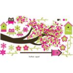 Muursticker Tak met uilen - Afbeelding 2