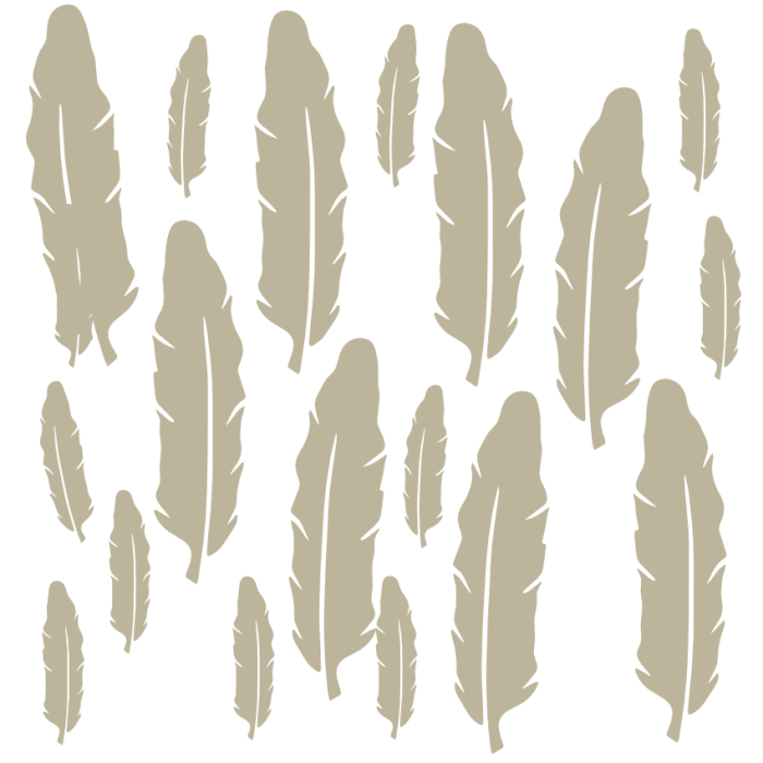 verenset-uni1-muurstickers-kidzstijl-mss006-002 Muurstickers Veren set - Afbeelding 1