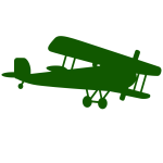 Muursticker vintage vliegtuig