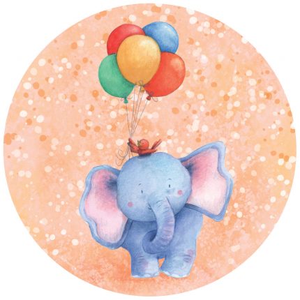 muurstickers-rond-olifantje-ballonnen