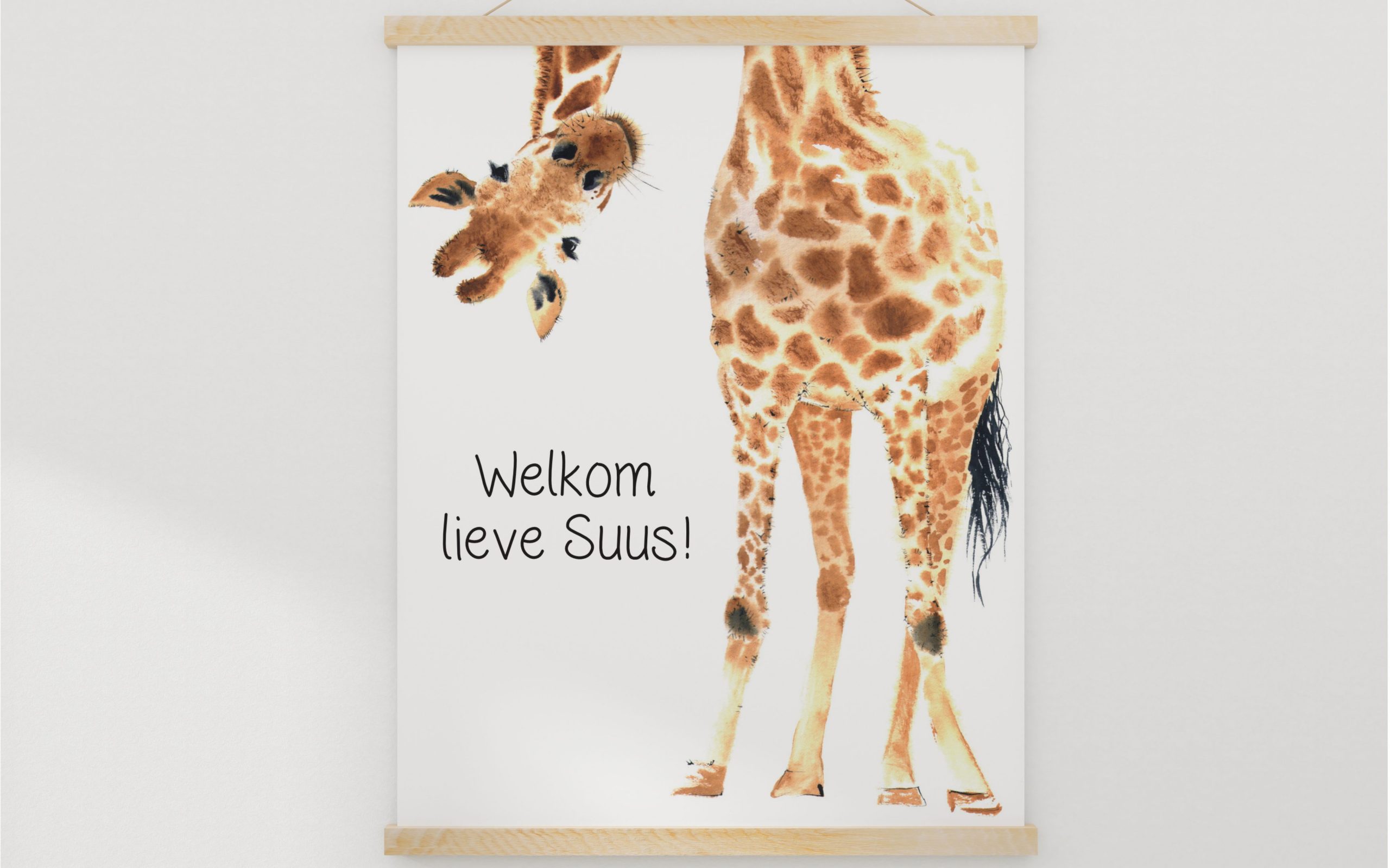 poster-giraffe-met-naam