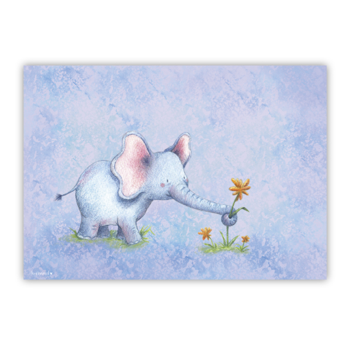 poster-olifant-bloemen