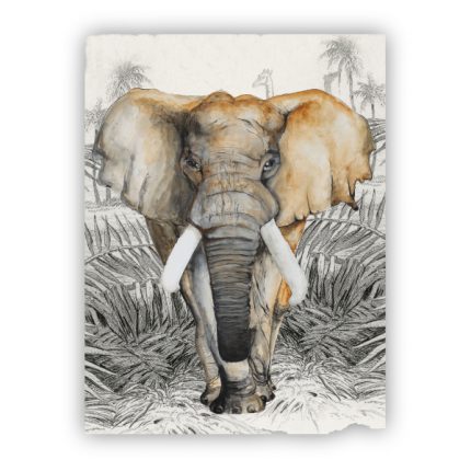 poster-olifant-grijs