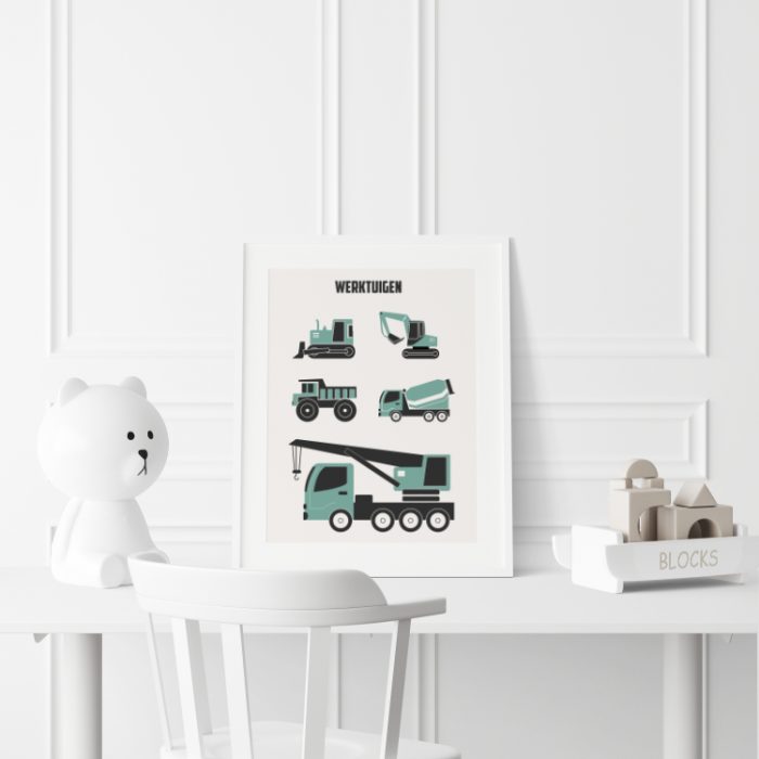 poster-werktuigen-groen-kidzstijl