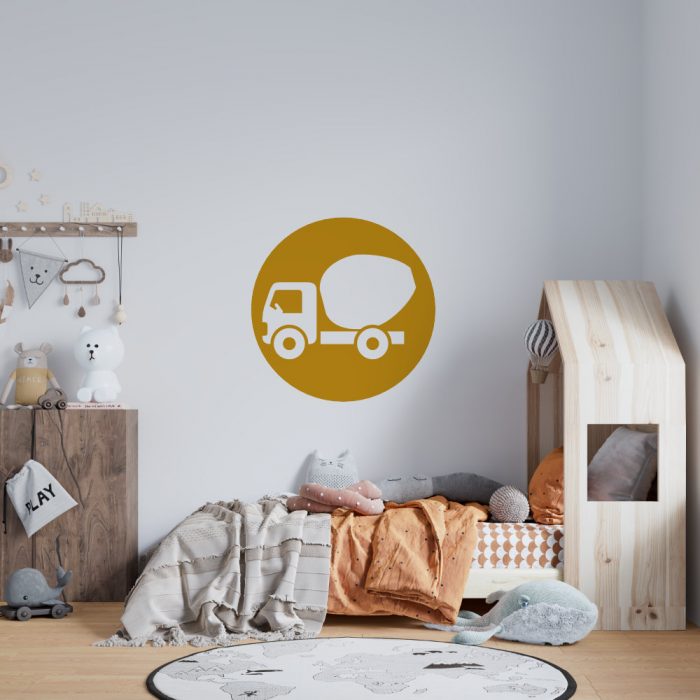 muurcirkel-betonwagen-kidzstijl muurcirkel-betonwagen-kidzstijl
