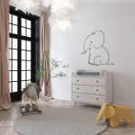 Muursticker Olifant roze wangen - Afbeelding 2