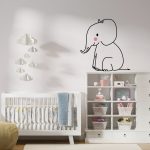 Muursticker Olifant roze wangen - Afbeelding 3
