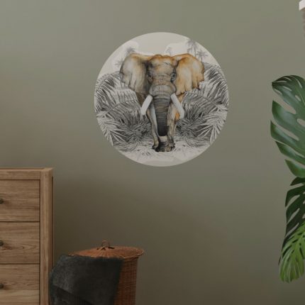 muurcirkel-olifant-grijs-kidzstijl1