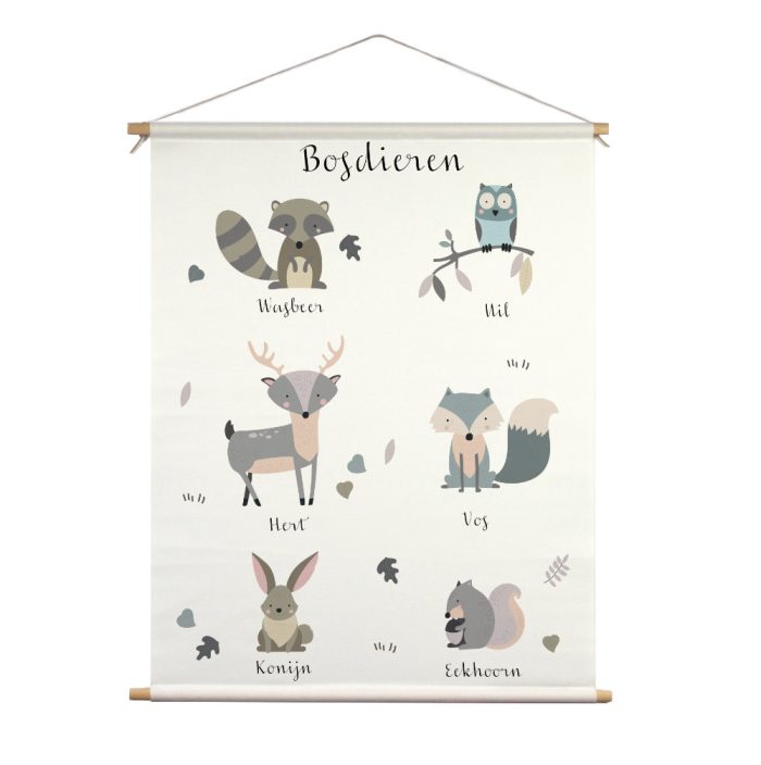 textielposter-bosdieren textielposter-bosdieren