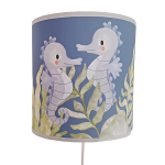 Wandlamp Zeepaardjes - Under the Sea (blauw)