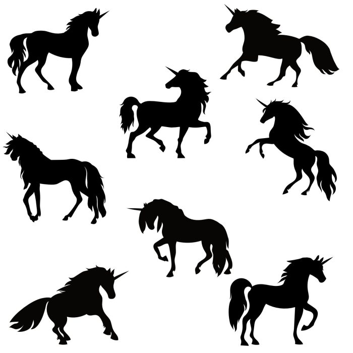 muurstickerset-eenhoorns