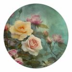 Muurcirkel Bloemen | Ø 40 tot 140 cm