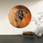 Muurcirkel Dino T-Rex | Ø 40 tot 140 cm - Afbeelding 2