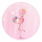 Muurcirkel Flamingo | Ø 40 tot 140 cm