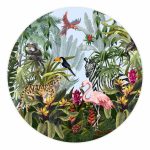 Muurcirkel Jungle | Ø 40 tot 140 cm