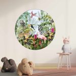 Muurcirkel Jungle | Ø 40 tot 140 cm - Afbeelding 2