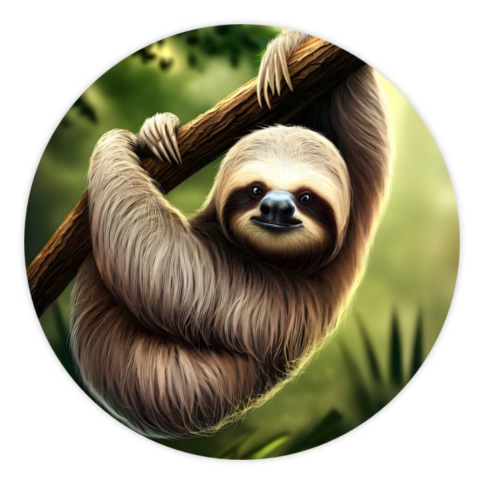 muurcirkel-luiaard-achtergrond muurcirkel-luiaard-achtergrond