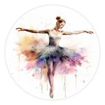 Muurcirkel Ballerina | Ø 40 tot 140 cm