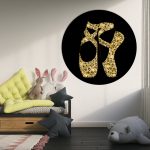 Muurcirkel Balletschoenen | Ø 40 tot 140 cm - Afbeelding 2