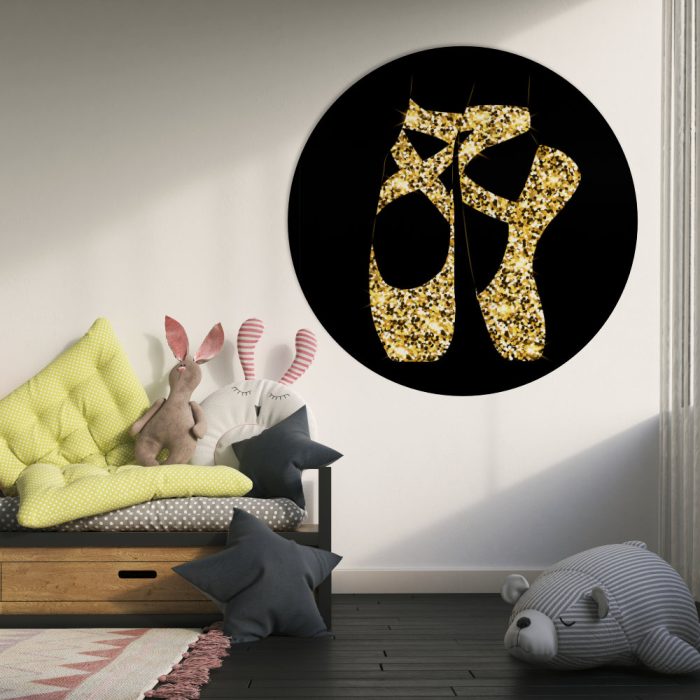 Muurcirkel Balletschoenen | Ø 40 tot 140 cm - Afbeelding 2