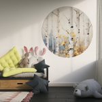 Muurcirkel Berken | Ø 40 tot 140 cm - Afbeelding 2