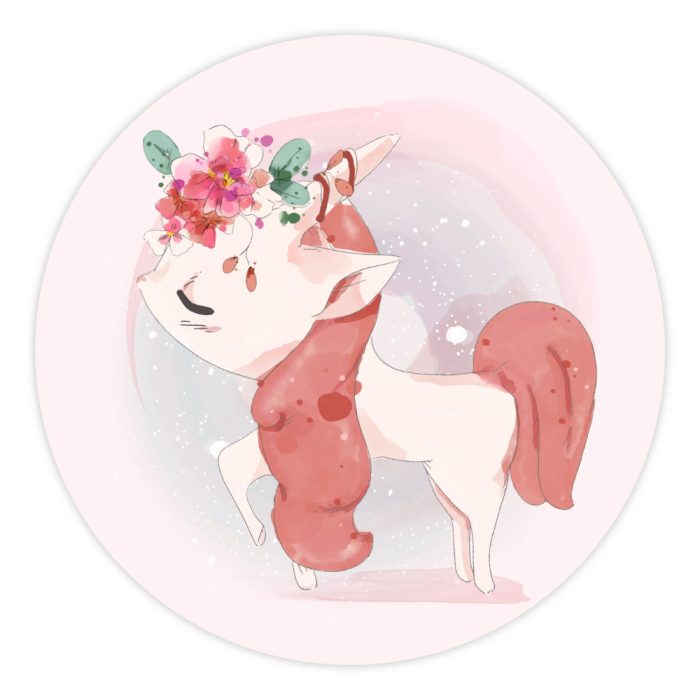 muurcirkel-eenhoorn-shine Muurcirkel Eenhoorn Shine | Ø 40 tot 140 cm - Afbeelding 1