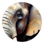 Muurcirkel Olifant | Ø 40 tot 140 cm