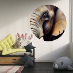 Muurcirkel Olifant | Ø 40 tot 140 cm - Afbeelding 2