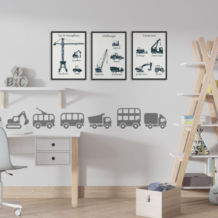 Posterset Op de Bouwplaats - Afbeelding 2