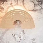 Houten Wandlamp Regenboog