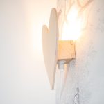 Houten Wandlamp Hart - Afbeelding 2