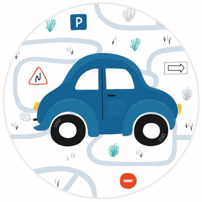 Behangcirkel Auto - Afbeelding 1