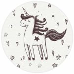 Behangcirkel Eenhoorn Illustratie