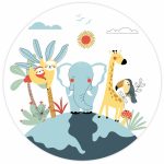 Behangcirkel Jungledieren