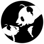 Behangcirkel Panda