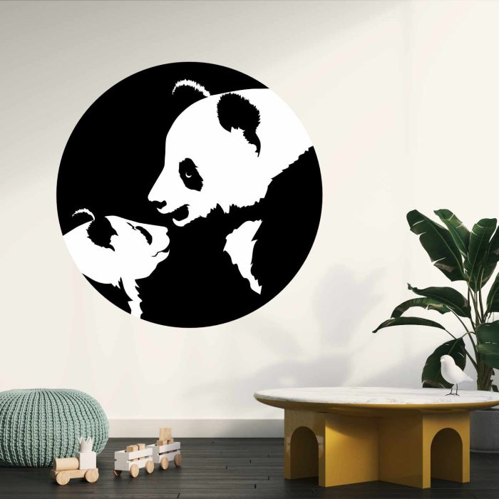 Behangcirkel Panda - Afbeelding 2